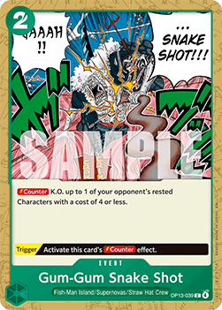Gum-Gum Snake Shot (OP13-039) - Carrying on his Will (Common) [OP13-039] Imagen principal del producto