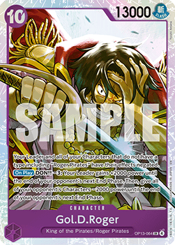 Gol.D.Roger (OP13-064) (V.1) - Carrying on his Will (Super Rare) [OP13-064] Immagine principale del prodotto