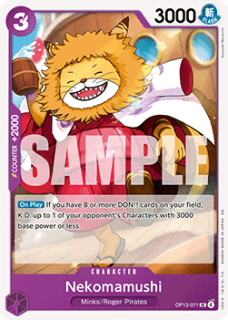 Nekomamushi (OP13-071) - Carrying on his Will (Uncommon) [OP13-071] Immagine principale del prodotto