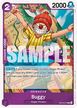 Buggy (OP13-072) - Carrying on his Will (Rare) [OP13-072] Immagine principale del prodotto