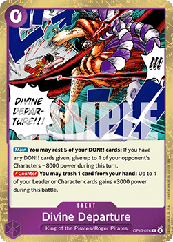 Divine Departure (OP13-076) (V.1) - Carrying on his Will (Rare) [OP13-076] Imagen principal del producto