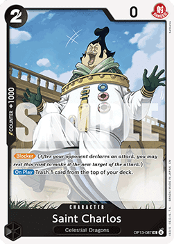 Saint Charlos (OP13-087) - Carrying on his Will (Uncommon) [OP13-087] Immagine principale del prodotto