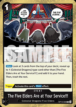 The Five Elders Are at Your Service!!! (OP13-096) - Carrying on his Will (Rare) [OP13-096] Hover Image
