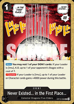 Never Existed... in the First Place... (OP13-098) - Carrying on his Will (Uncommon) [OP13-098] Hover Image