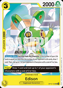 Edison (OP13-102) - Carrying on his Will (Uncommon) [OP13-102] Hover Image