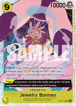 Jewelry Bonney (OP13-108) (V.1) - Carrying on his Will (Super Rare) [OP13-108] Immagine principale del prodotto