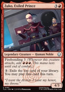 Zuko, Exiled Prince - Magic: The Gathering | Avatar: The Last Airbender (Uncommon) [TLA-163] Hauptbild