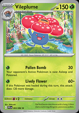 Vileplume - Phantasmal Flames (Uncommon) [PFL-003] Hover Image