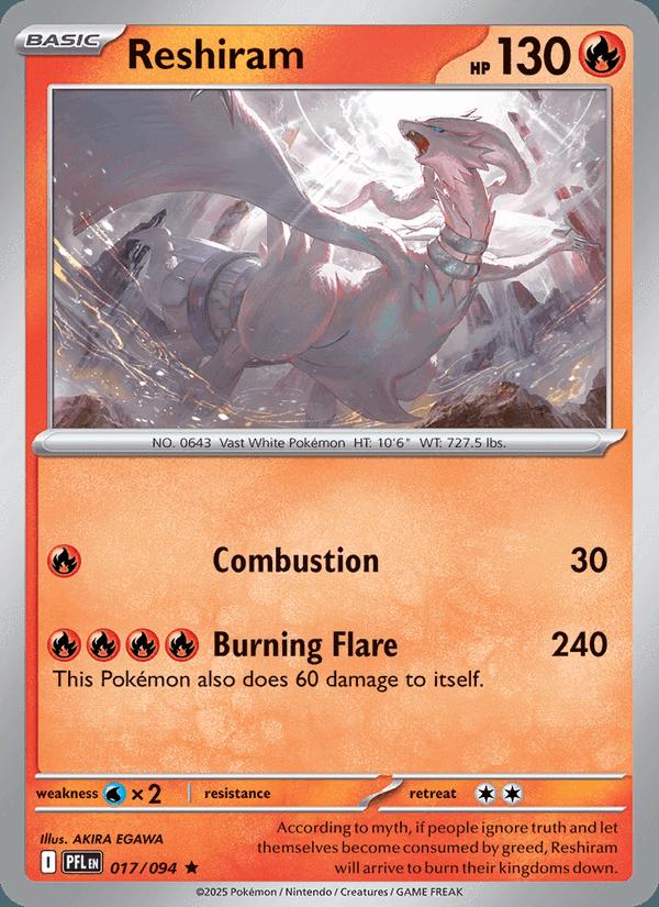 Reshiram - Phantasmal Flames (Rare) [PFL-017] Image principale du produit