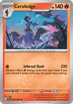 Ceruledge - Phantasmal Flames (Uncommon) [PFL-020] Imagen principal del producto