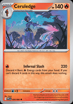 Ceruledge - Phantasmal Flames (Uncommon) [PFL-020] Hover Image