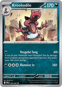 Krookodile - Phantasmal Flames (Uncommon) [PFL-066] Imagen principal del producto