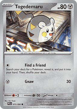 Togedemaru - Phantasmal Flames (Common) [PFL-073] Hoofdafbeelding