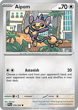 Aipom - Phantasmal Flames (Common) [PFL-078] Imagen principal del producto
