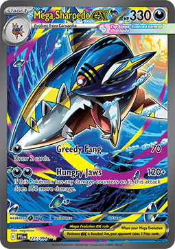Mega Sharpedo ex - Phantasmal Flames (Special Illustration Rare) [PFL-127] Hoofdafbeelding
