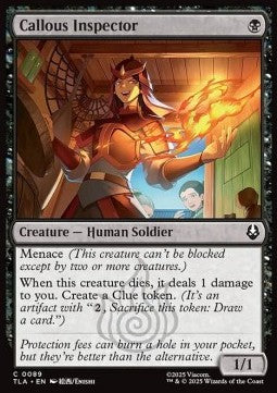 Callous Inspector - Magic: The Gathering | Avatar: The Last Airbender (Common) [TLA-89] Hoofdafbeelding