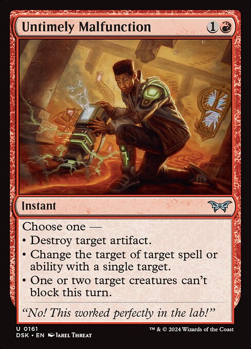 Untimely Malfunction – Duskmourn: House of Horror (DSK-161) Magic: The Gathering card | LC-REM-20260804-15523470082380-857bfb0e-17dc-4dda-bc37-3df927a9eae6 Hauptbild