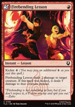 Firebending Lesson - Magic: The Gathering | Avatar: The Last Airbender (Common) [TLA-138] Hoofdafbeelding