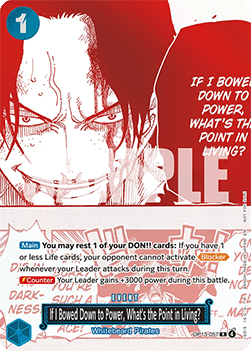 If I Bowed Down to Power, What's the Point in Living? (OP13-057) (V.1) - Unnumbered Promos (Rare) [UP-OP13-057] Hoofdafbeelding