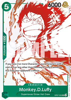 Monkey.D.Luffy (OP07-033) (V.1) - Unnumbered Promos (Uncommon) [UP-OP07-033] Image principale du produit