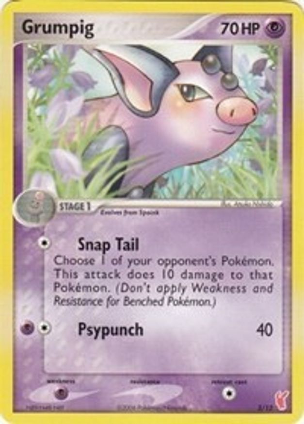 Pokémon-kaart Grumpig 3/12 Common uit de set EX Trainer Kit 2