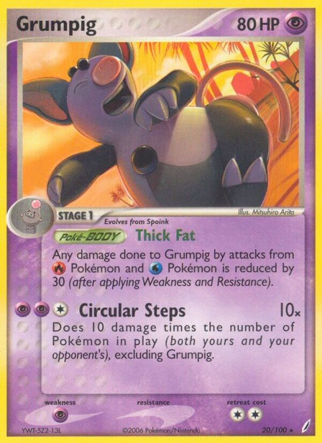 Pokémon-kaart Grumpig 20/100 Rare uit de set EX Crystal Guardians Main image