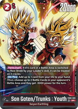 Son Goten/Trunks : Youth (FB08-009)  (V.1 - Super Rare) - Saiyan's Pride [Fusion World] (Super Rare) [FB08-009] Main image