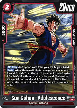 Son Gohan : Adolescence (FB08-011) - Saiyan's Pride [Fusion World] (Rare) [FB08-011] Image principale du produit