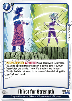 Thirst for Strength (FB08-048) - Saiyan's Pride [Fusion World] (Rare) [FB08-048] Image principale du produit