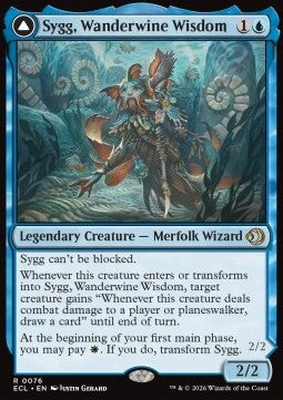 Sygg, Wanderwine Wisdom // Sygg, Wanderbrine Shield - Lorwyn Eclipsed (Rare) [ECL-76]
