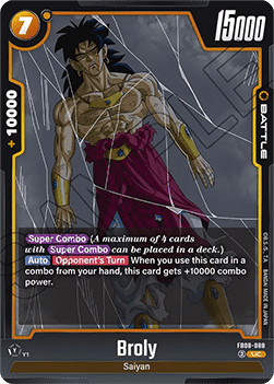 Broly (FB08-088)  (V.1 - Uncommon) - Saiyan's Pride [Fusion World] (Uncommon) [FB08-088] Image principale du produit