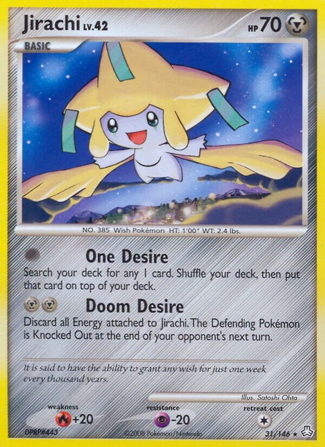 Pokémon-kaart Jirachi Lv.42 31/146 Rare uit de set Legends Awakened Immagine principale del prodotto