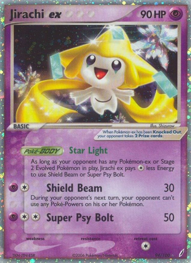 Pokémon-kaart Jirachi ex 94/100 Ultra Rare uit de set EX Crystal Guardians Hoofdafbeelding