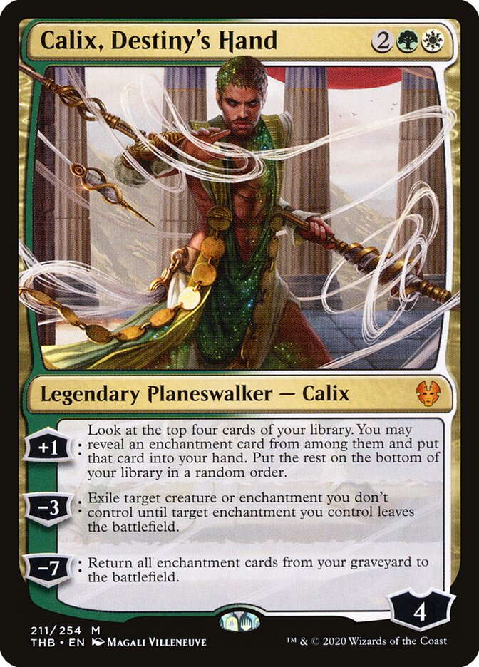 Magic-kaart Calix, Destiny's Hand THB-211 uit Theros Beyond Death (Mythic) Imagen principal del producto