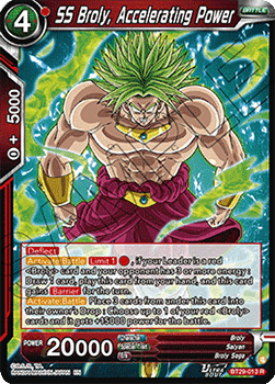 SS Broly, Accelerating Power - Fearsome Rivals (Rare) [BT29-013] Image principale du produit