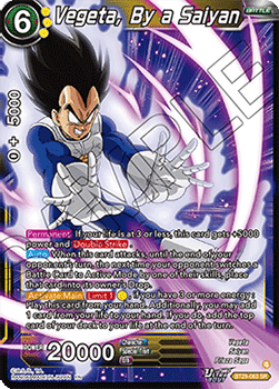 Vegeta, By a Saiyan - Fearsome Rivals (Super Rare) [BT29-063] Image principale du produit