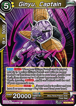 Ginyu, Captain (V.1 - Uncommon) - Fearsome Rivals (Uncommon) [BT29-069] Hoofdafbeelding