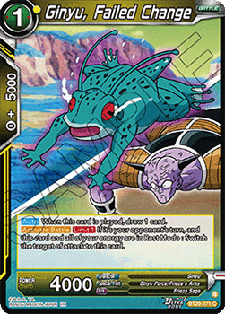 Ginyu, Failed Change - Fearsome Rivals (Common) [BT29-071] Hoofdafbeelding