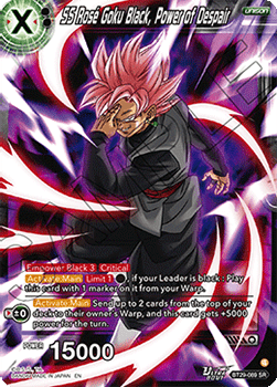 SS Rosé Goku Black, Power of Despair - Fearsome Rivals (Super Rare) [BT29-089] Main image