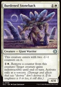 Burdened Stoneback - Lorwyn Eclipsed (Uncommon) [ECL-8] Hover Image