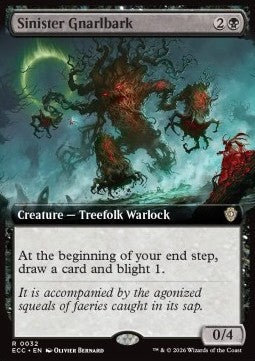 Sinister Gnarlbark - Commander: Lorwyn Eclipsed: Extras (Rare) [XECC-32] Main image