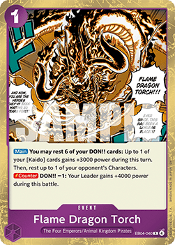 Flame Dragon Torch (EB04-040) - The Azure Sea's Seven (Rare) [OP14-EB04-040] Immagine principale del prodotto