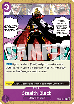 Stealth Black (EB04-041) - The Azure Sea's Seven (Common) [OP14-EB04-041] Immagine principale del prodotto