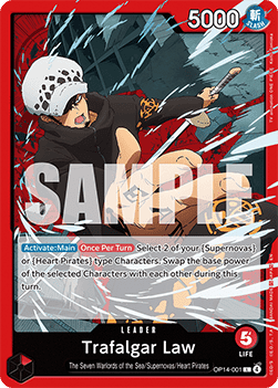 Trafalgar Law (OP14-001) (V.1) - The Azure Sea's Seven (Leader) [OP14-001] Immagine principale del prodotto
