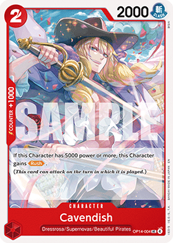 Cavendish (OP14-004) - The Azure Sea's Seven (Uncommon) [OP14-004] Main image