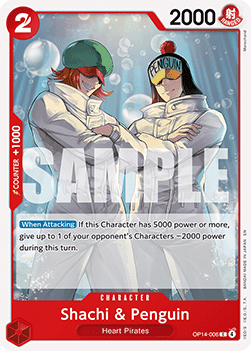 Shachi & Penguin (OP14-006) - The Azure Sea's Seven (Common) [OP14-006] Imagen principal del producto
