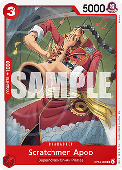 Scratchmen Apoo (OP14-008) - The Azure Sea's Seven (Common) [OP14-008] Immagine principale del prodotto
