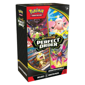 Pokémon Booster Bundle uit de set Perfect Order met zes boosterpakjes