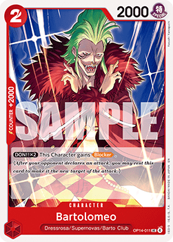 Bartolomeo (OP14-011) - The Azure Sea's Seven (Uncommon) [OP14-011]