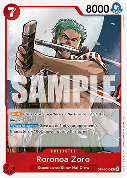 Roronoa Zoro (OP14-015) (V.1) - The Azure Sea's Seven (Rare) [OP14-015] Immagine principale del prodotto